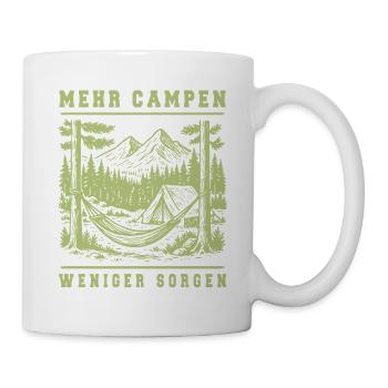 More Camping Less Worries Camping Adventure Retro - Mug - white - Right