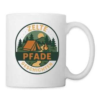 Tentes Chemins Histoires Camping Design - Mug blanc - blanc - Droite