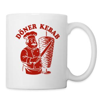Döner Kebab - Fast Food - Spruch - Tasse - Weiß - Rechts