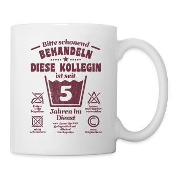 5 years of service - Treat gently - Colleague - Mug - white - Right