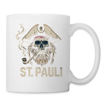St.Pauli Kiez Hamburg Totenkopf Sankt Pauli - Mug blanc - blanc - Droite