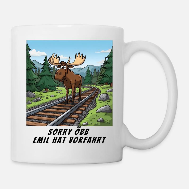 Désolé train - Emil a la priorité ici - Mug blanc - blanc