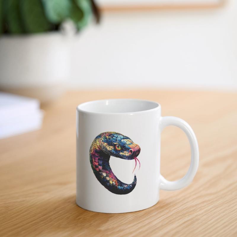 serpent, python, cobra, serpent à sonnettes, serpents Mug blanc