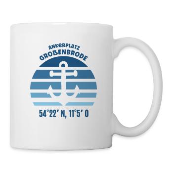 Großenbrode Mer Baltique Schleswig Holstein Coordonnées - Mug blanc - blanc - Droite