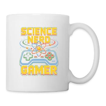 Science Nerd Gamer Atom Controller Wissenschaft - Mug blanc - blanc - Droite