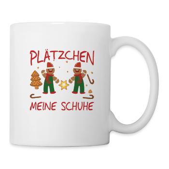 Weihnachtsoutfit Plätzchen Backen Weihnachten Xmas - Tasse - Weiß - Rechts