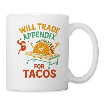 Tausche Anhang gegen Tacos - Tasse - Weiß - Rechts