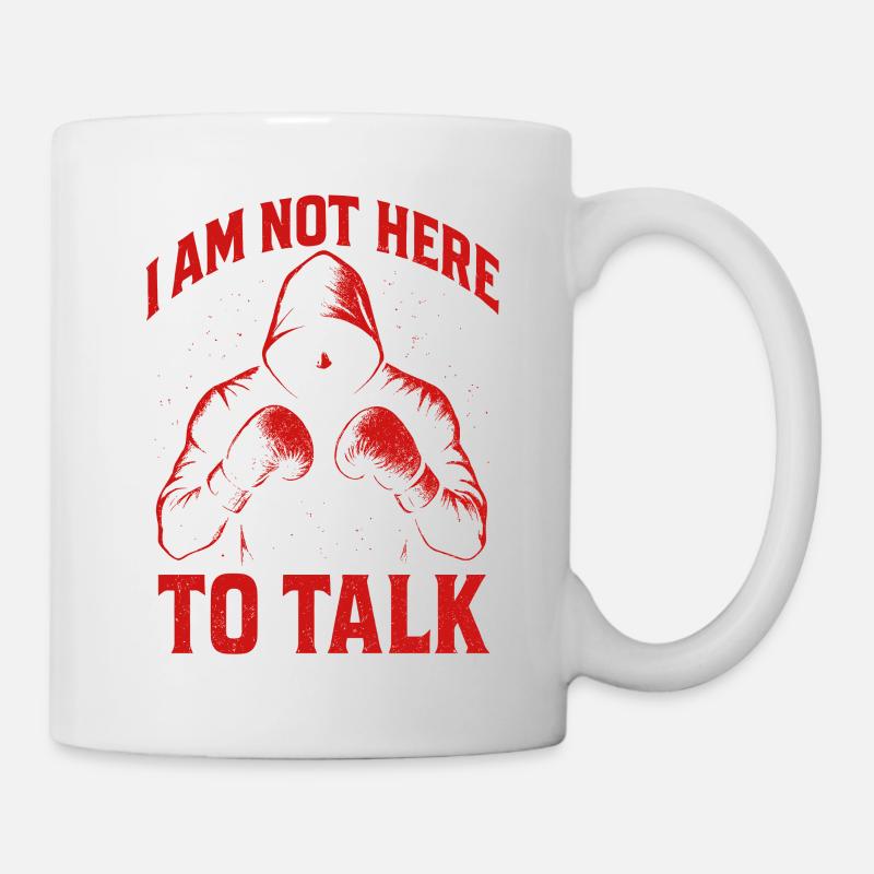 Je ne suis pas ici pour parler - Mug blanc - blanc