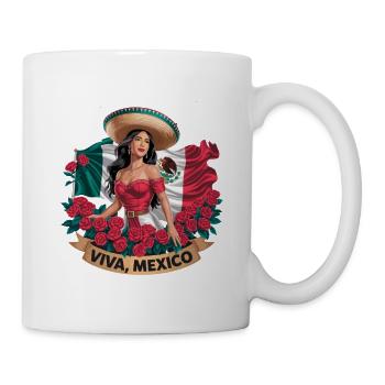 Viva Mexico Tradition et fierté avec les Mexicains - Mug blanc - blanc - Droite