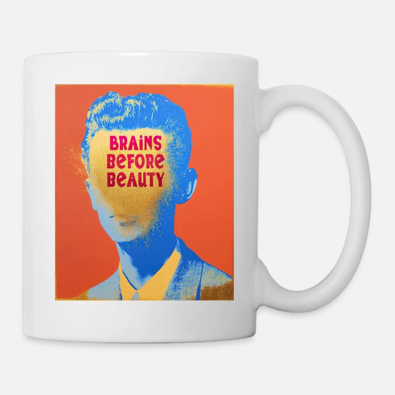 Personne réfléchie avec un message - Mug blanc - blanc