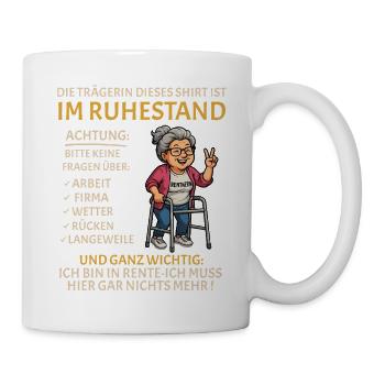 Pension Pension Retirement Funny Pensioner - Mug - white - Right