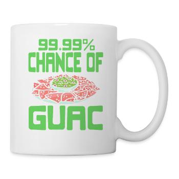 Guac God Funny Avocado Dip Meme Humor - Tasse - Weiß - Rechts