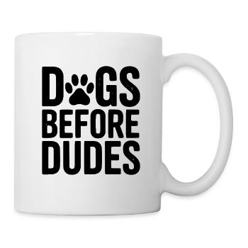 Hunde vor Kerlen - Tasse - Weiß - Rechts