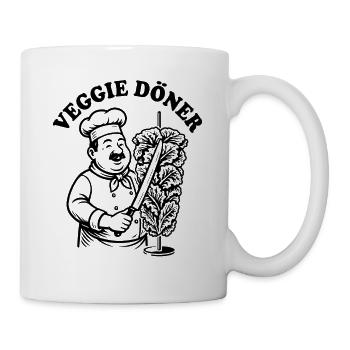 Veggie Kebab - Salad Fast Food - Irony Saying - Mug - white - Right