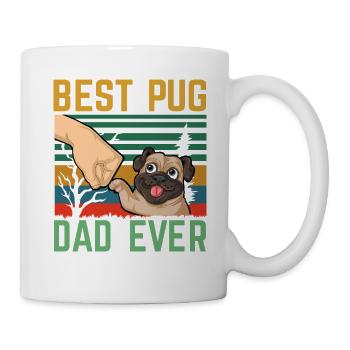Meilleur papa carlin de tous les temps - Mug blanc - blanc - Droite