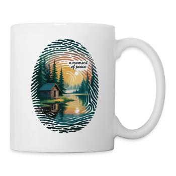 Tranquillité de la nature - Un moment de paix Chemise - Mug blanc - blanc - Droite