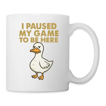 Motif de canard humoristique pour les joueurs - Mug blanc - blanc - Droite