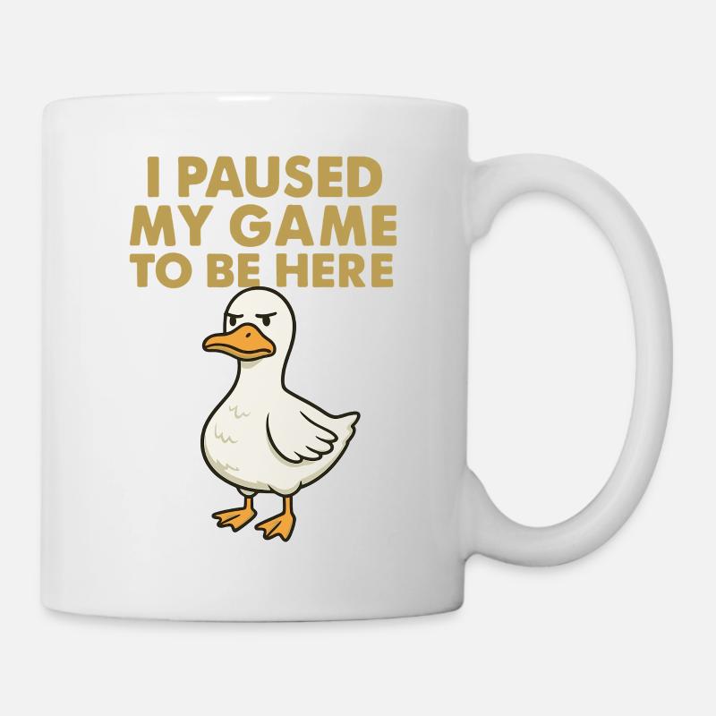 Humorous duck motif for gamers - Mug - white