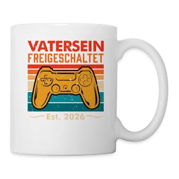 Dad-to-be FATHERHOOD UNLOCKED 2026 - Mug - white - Right