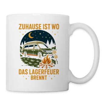 La maison est l’endroit où le feu de camp brûle Camping - Mug blanc - blanc - Droite