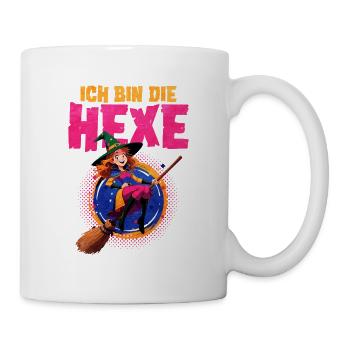 Witch Magician with Broom and Spell - Mug - white - Right