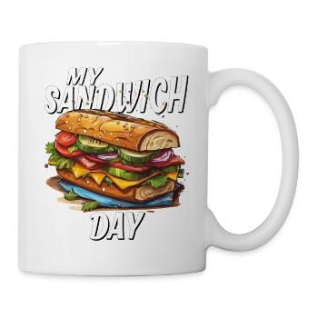 MA JOURNÉE SANDWICH - Mug blanc - blanc - Droite