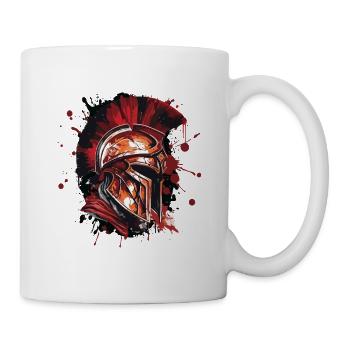 Spartan Helmet Warrior Gladiator - Mug - white - Right
