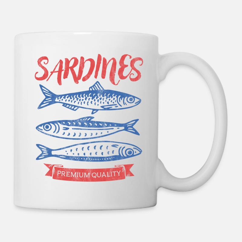 Sardinen - Tasse - Weiß