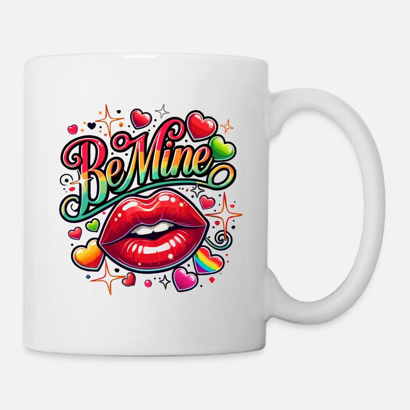 Be Mine - Lippen & Liebe - Tasse - Weiß