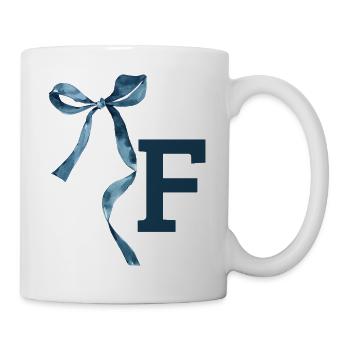 Monogramm f Geschenkidee - Tasse - Weiß - Rechts