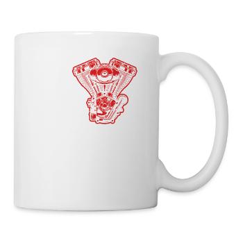 J’aime le réglage des voitures à moteur V8 - Mug blanc - blanc - Droite