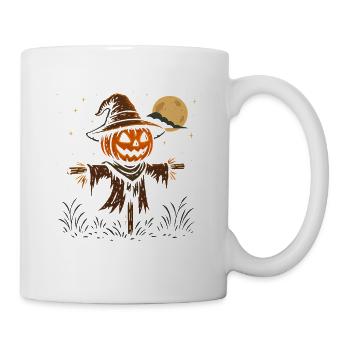 Gruseliger Kürbis-Zauberer Halloween Design - Tasse - Weiß - Rechts