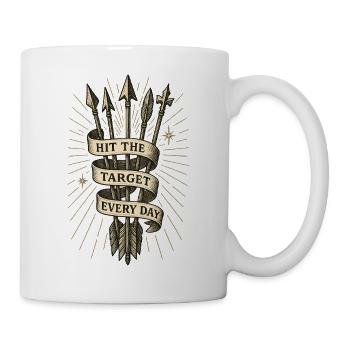 Hit The Target Every Day Archery Arrow - Mug - white - Right