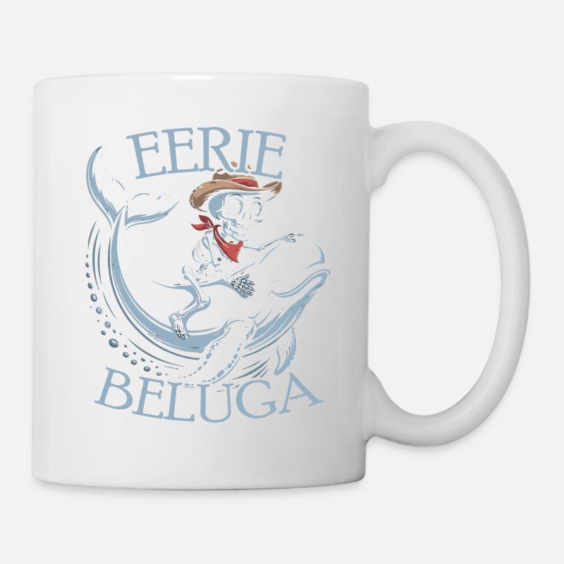 Squelette de cowboy sur béluga - Mug blanc - blanc