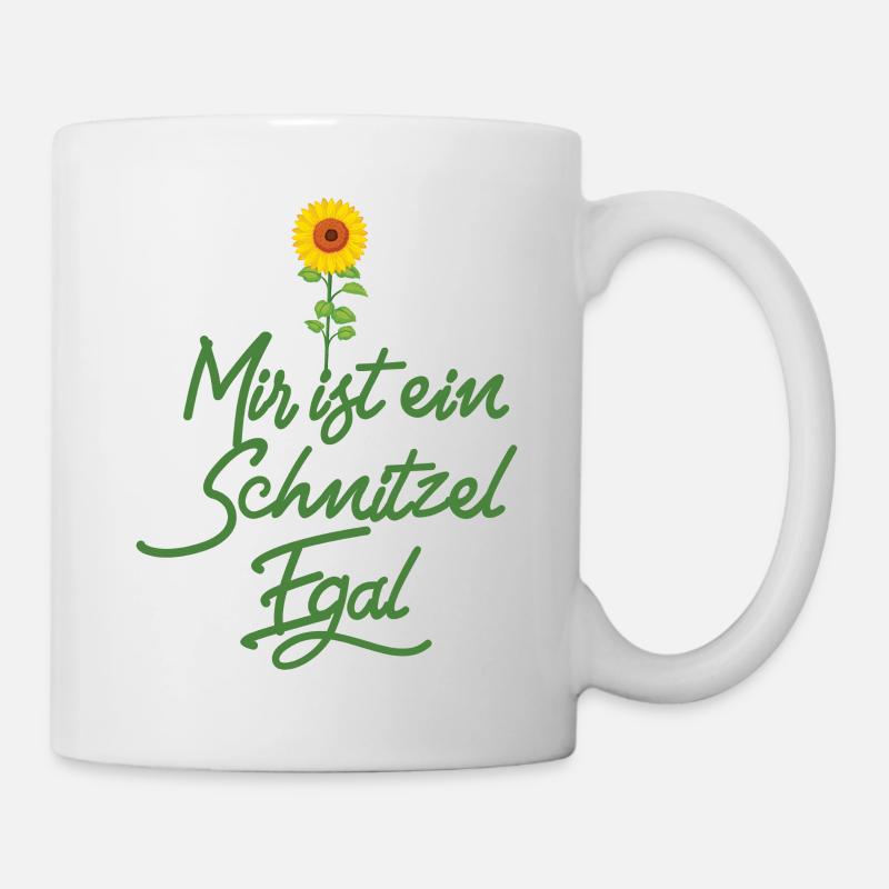 Mir ist ein Schnitzel egal - Tasse - Weiß