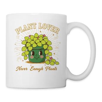 Plant with heart motif - Mug - white - Right