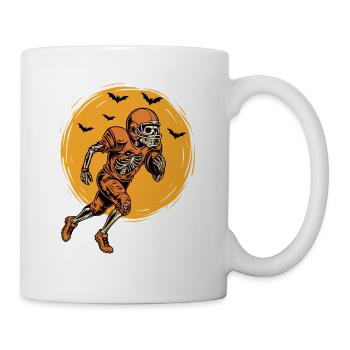 Squelette Joueur de football Spooky Halloween - Mug blanc - blanc - Droite