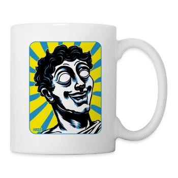 lustige Griechische Comic-Statue mit leerem Blick - Tasse - Weiß - Rechts