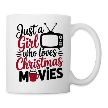 Mädchen Weihnachtsdesign mit Tassenmotiv - Tasse - Weiß - Rechts