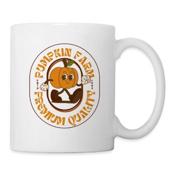 Ferme de citrouilles - Design d’automne - Mug blanc - blanc - Droite