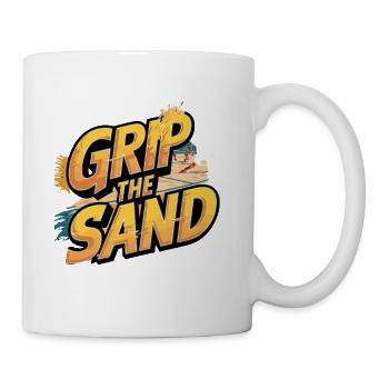 Grip The Sand Beachvolleyball Motiv - Tasse - Weiß - Rechts
