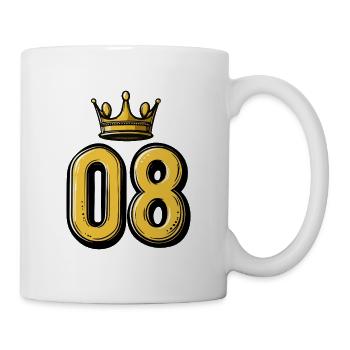 8 Zahl Krone - Tasse - Weiß - Rechts
