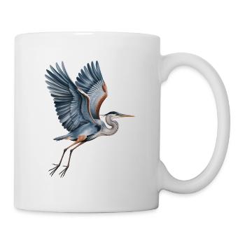 Elegant heron with outstretched wings - Mug - white - Right