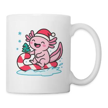 Axolotl avec canne à sucre Noël - Mug blanc - blanc - Droite
