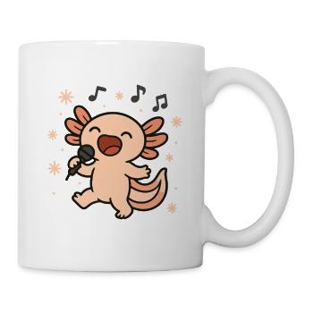 Chanter de la musique de Noël axolotl - Mug blanc - blanc - Droite