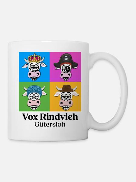 Cow Quartet VR with Text - Mug - white