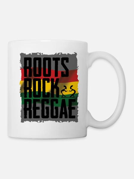 Roots Rock Reggae Design - Tasse - Weiß