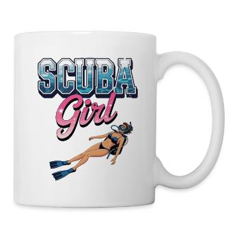 Scuba Girl Diving Design - Mug - white - Right