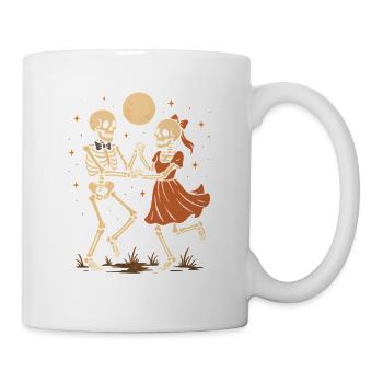 Ciel et squelettes dansants - Mug blanc - blanc - Droite