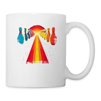 Bowlingbahn Design - Tasse - Weiß - Rechts